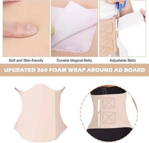 Lipo Foam 360 - Ab Board for Post-Surgery Liposuction | Compression Belly Wrap for Recovery