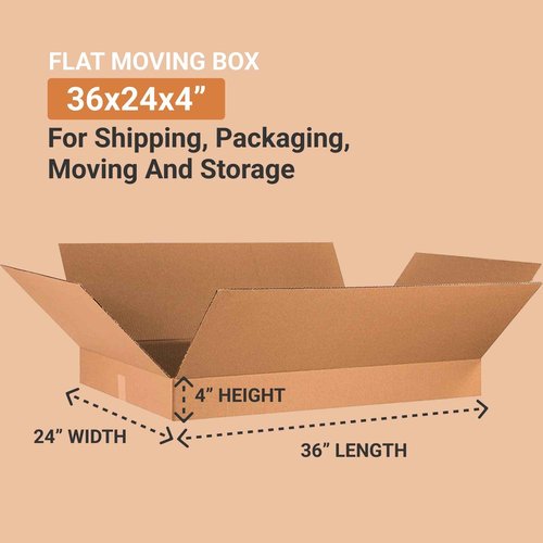 AVIDITI Shipping Boxes Medium 36"L x 24"W x 4"H, 10-Pack | Corrugated Cardboard Box for Packing, Moving and Storage 36x24x4