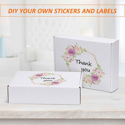 HORLIMER 12x9x3 inches Shipping Boxes Set of 50, White Medium Corrugated Cardboard Box Literature Mailer