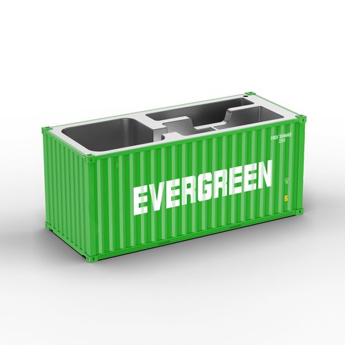 Yixoo Desk Organizer, Pen Pencil Holder, Business Name Cards Holder, Shipping Container Model Storage Box, Secret Storage Box with Multiple Compartments Office Supplies Multi-function (EVERGREEN)