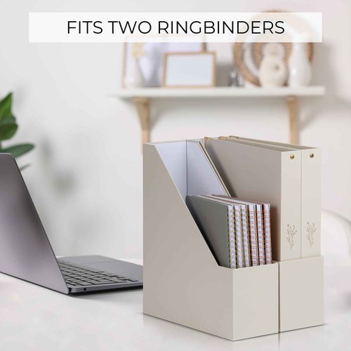 ZICOTO Aesthetic Thick Spiral Notebook Journal and Magazine Holder Set Of 3 Bundle - Perfect For Writing And Staying Organized at Work or School