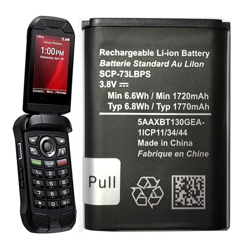 SONXIAVIVO SCP-73LBPS Battery Compatible with Kyocera DuraXV Extreme: for Kyocera Flip Phone Replacement E4810 DuraXE Epic E4830 Verizon Flip SCP73LBPS High Capacity