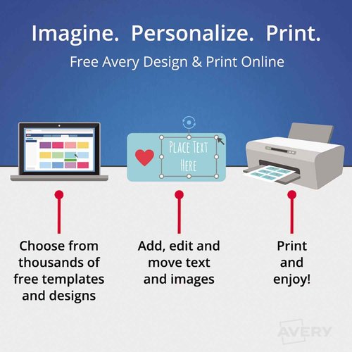 Waterproof Shipping Labels with TrueBlock and Sure Feed, Laser Printers, 2 x 4, White, 10/Sheet, 50 Sheets/Pack