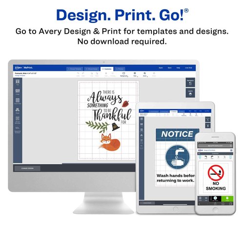 Avery Printable Shipping Labels for Copiers, 8.5" x 11", White, 100 Blank Mailing Labels (5353)