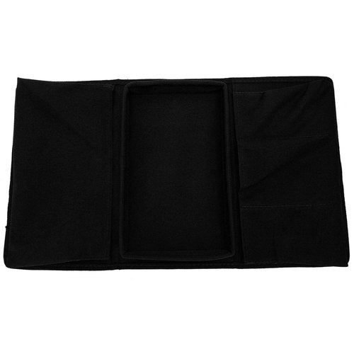 Sofa Armrest Organizer Caddy, 4 Pockets Couch Armchair Caddy TV Remote Control Holder Armchair Couch Bag with Cup Holder Tray for Snacks Glasses Smartphone Magazines(11.8x7.1x7.1in-black)