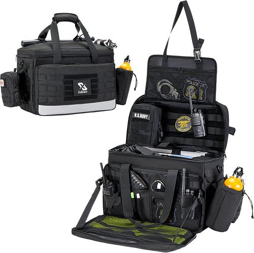 Golkcurx Patrol Bag - Law Enforcement Gear Bag with MOLLE System & Cup Holders | Vehicle Organizer