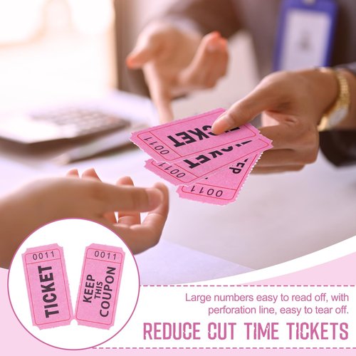 Kosiz 12, 000 Tactical Raffle Tickets, Double Roll, Raffle Tickets 2000 Tickets per Rollfor Events, Carnivals, Entry, Drink/Food Tickets, Classroom Reward, Bingo, Auction, Prizes, 6colors