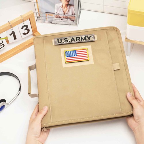 Tactical Portfolio Binder with Zippered, Large Detachable Tactical Padfolio Organizer for Men or Women, Refillable 3 Ring Planner Military Notebook Cover with Legal Pad for A4 Folder - Tactical Binder