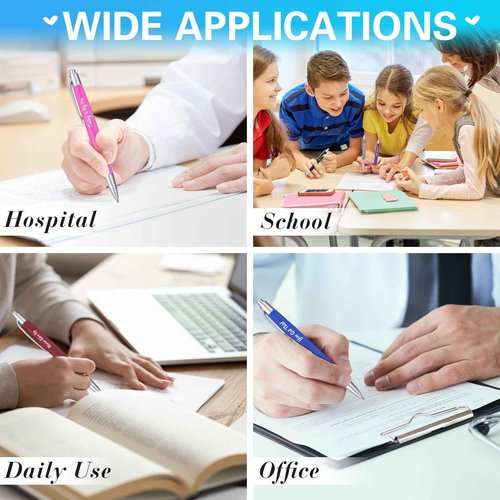 Gueevin 200 Pcs Inspirational Pens Employee Appreciation Gift Black Ballpoint Ink Funny Motivational Thank You Pens Bulk for Office Worker Teacher Women Men(Inspirational Style)