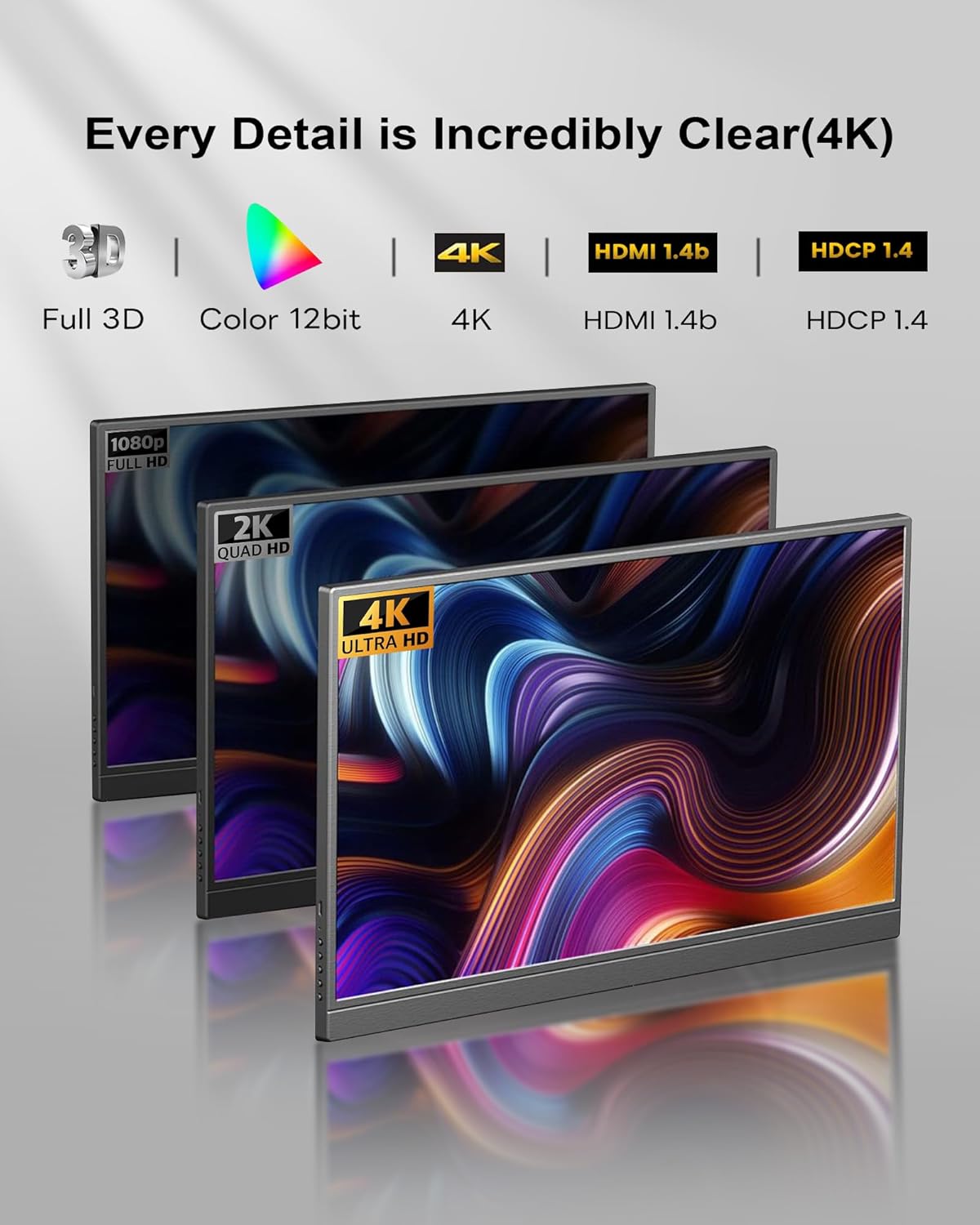 **HDMI Splitter - 4K Dual Output for Mirroring - Connects 2 Screens (Requires 5V 1A Power)**