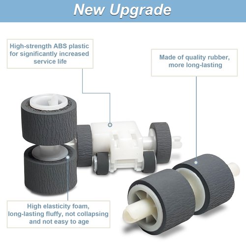 Upgraded B12B813561 Scanner Exchange Roller Kit, Feed Roller Kit Compatible with Epson DS-510 DS-520 DS-560