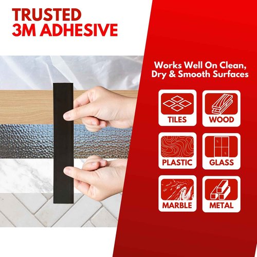 Magnetic Tape Strips with Adhesive Backing | Strong 3M Adhesive Magnets for Crafts | Flat No-Roll Flexible Sticky Magnet Sheet Stickers for Wall, Whiteboard, Fridge (100 Tape Strips - 6")