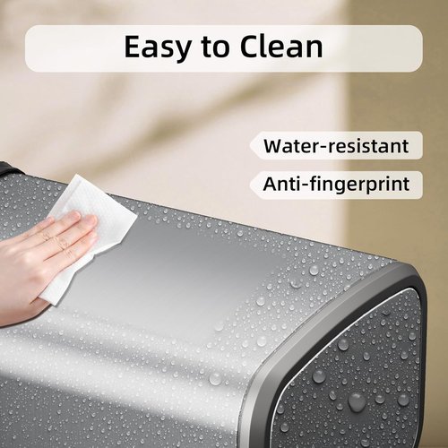 Skiennix 8L Small Bathroom Trash Can - Stainless Steel Swing-Top Waste Bin for Home & Office (Silver)