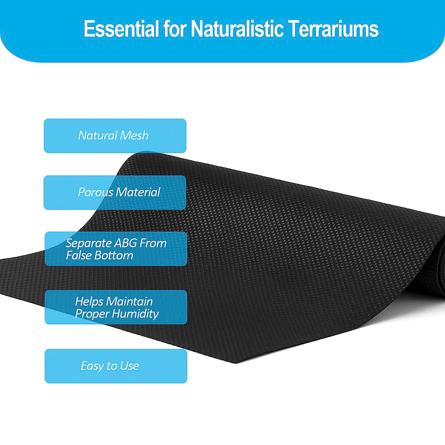 Duedusto 2Pcs 36"x18"Reptile Terrarium Substrate Barriers, Bioactive Terrarium Supplies, Reptile Tank Accessories for Geckos, Snakes, Lizards, Frogs, Tarantula, Newts, Salamanders, Skinks