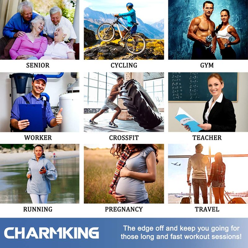 CHARMKING 3 Pairs Open Toe Compression Socks for Women & Men Circulation 15-20 mmHg is Best for All Day Wear Running Nurse (02 Black/White/Beige, S/M)