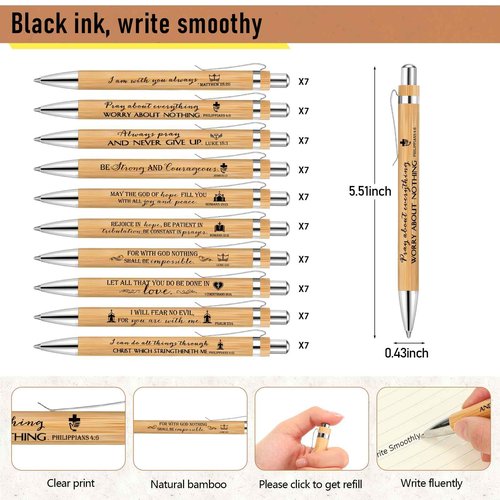 Kosiz 140 Pcs/ 70 Set Christian Gifts Bulk Notebook Bible Verse Pen Religious Spiral Notebook with Sticky Notes Appreciation Gifts for Church Grandparents Pastor Clergy Sunday Shool Teacher (Kraft)