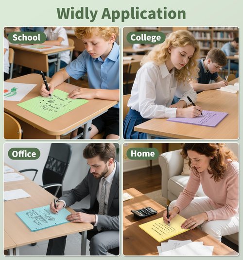 120 Sheets Loose Leaf Binder Paper, 6-Color Wide Ruled Lined Paper, 8” x 10.5”, 3-Hole Punched Notebook Paper Writing Paper for School Office