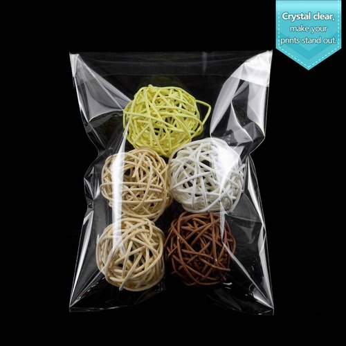Golden State Art, Pack of 100 11 1/4 x 14 1/8 Clear Bags & 50 Pack 8x10 Inch White Backing Boards and Clear Bags