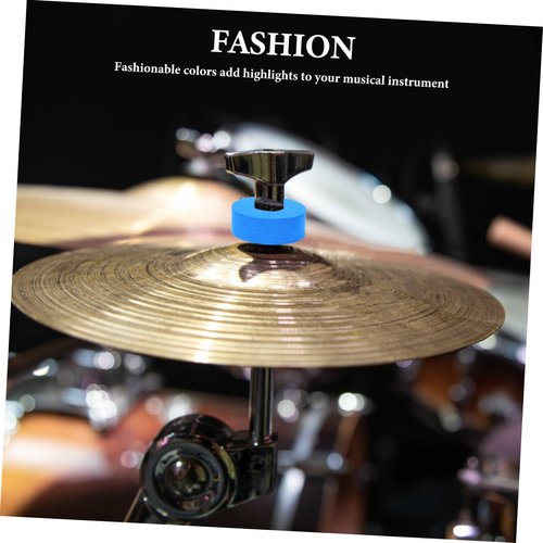 Toddmomy 12Pcs Lake Blue Cymbal Felt Pads Drum Washers for Hi Hat Stand Durable Vibration Accessories for Drum Protection and Performance