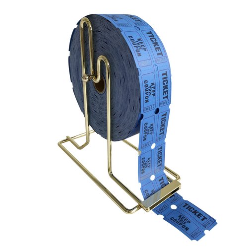 Yuanhe Deluxe Raffle Ticket Dispenser -1PC Brass Plated Ticket Holder for Single-Roll & Double-Roll Tickets
