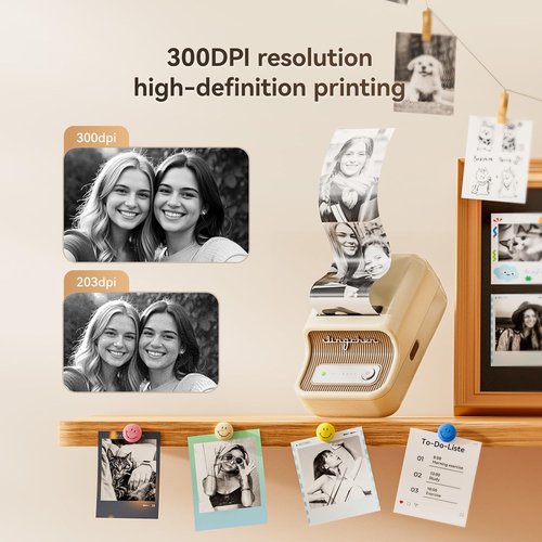 NIIMBOT Photo Label - Waterproof Thermal Sticker Paper for B21 Pro Printer | 2.1x2.6in (54x67mm)