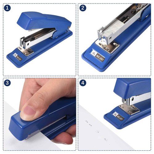 PATIKIL 10 Pieces Desktop Staplers with 6000 Staples, Standard Desk Staplers Office Stapler 25 Sheet Capacity(26/6) for Office, Home, Black