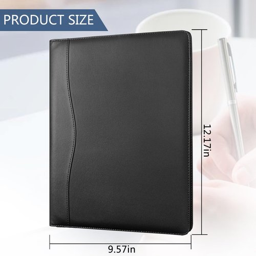 Padfolio Folder Portfolio Leather Organizer Binder Portfolio Storage Clipboard with Cover for Legal Pad Holder Letter Size A4 Writing Padfolio Pad for Business School Office