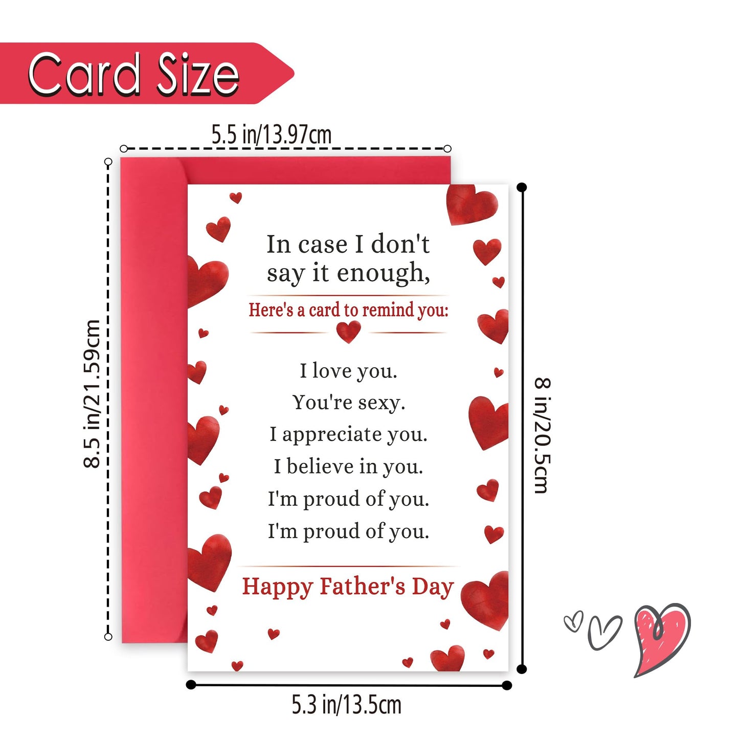 Blumon Father's Days Confession Card，Happy Fathers Day Card for Husband Boyfriend from Wife Girlfriend, Warm Father's Day Card