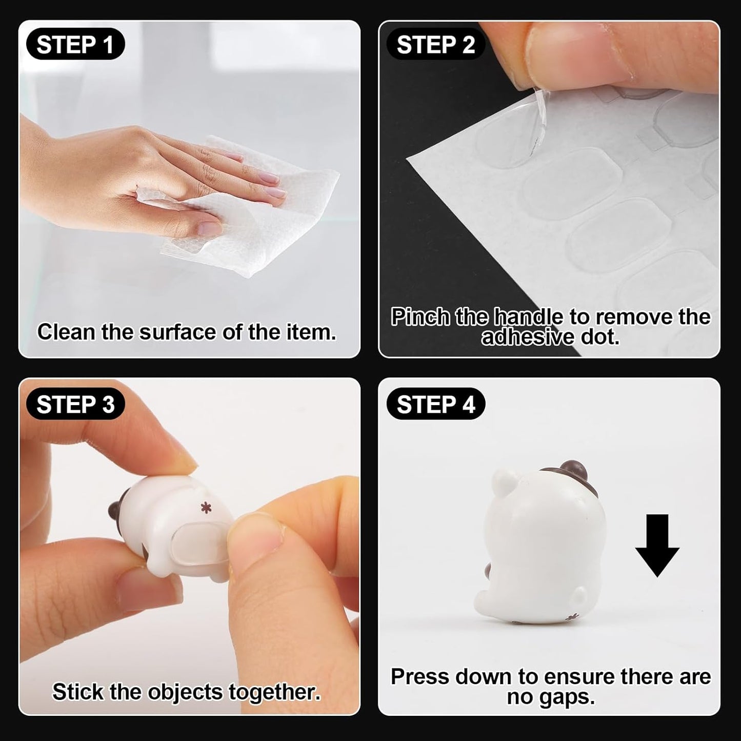 Sticky Tack Glue Dots - Double-Sided Adhesive for Wall Hanging & Crafts | 200 Pcs
