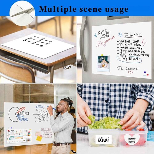 Babenoun Magnetic Whiteboard Contact Paper, 24" x 39" Stick on Magnetic Dry Erase White Board Sticker on Wall, Easy to Write for Drawing, School, Office, Kitchen Fridge