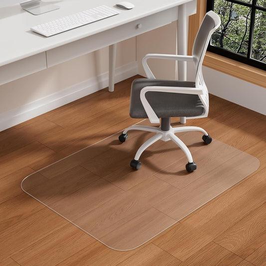 Tonaus Office Chair Mat - 30" x 48" Transparent PVC Floor Protector for Hardwood Floors
