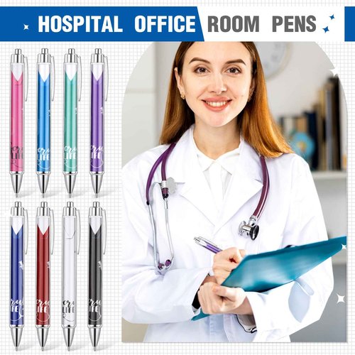 Jetec 120 Pcs Nurse Pen bulk Nurse Appreciation Gifts Nursing Ball Point Pens Retractable Nurse Week Ink Pens Funny Press Pen for Medical Assistants Students Workers Office 1.0 mm Black Ink(Stylish)