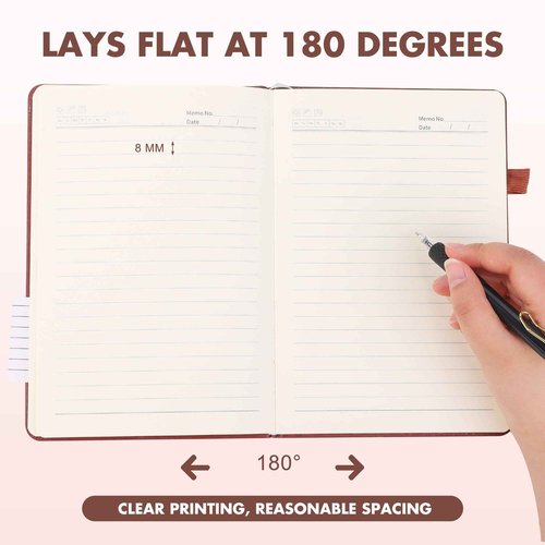 Aodaer 12 Set Lined Notebook Journals with Pens A5 Notebooks 100 GSM College Ruled Hardcover Notebook PU Leather Notepad with Pen Holder for Office School, 5.7 x 8.3 Inches, Deep Multicolor