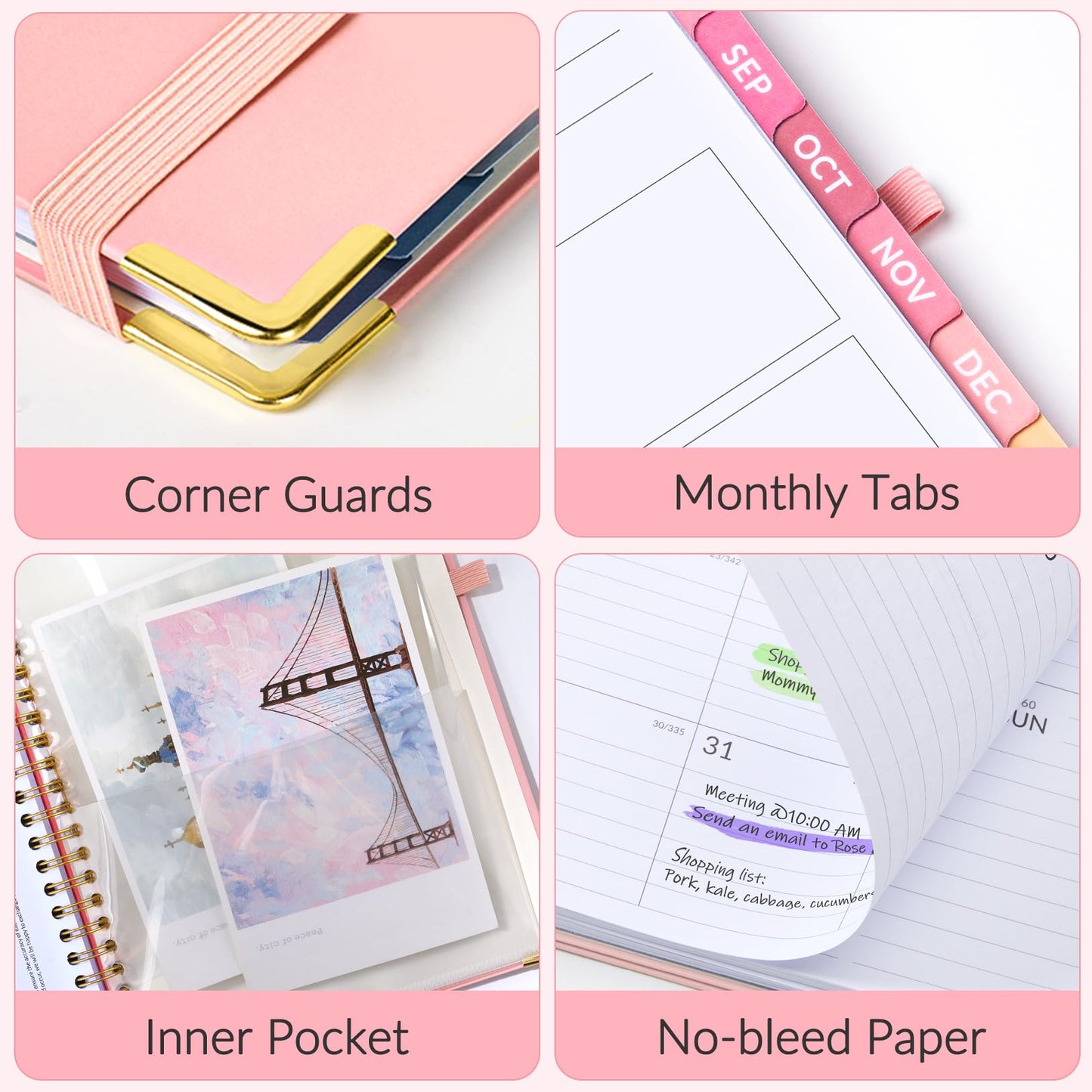 Jul 2026 - Dec 2027 Planner, Forvencer 18 Month Academic Planner 2026-2027, 6.3" x 8.4", Calendar Planner Weekly and Monthly, Daily Agenda Book, School Supplies for Student Teacher, A5, Marble Style