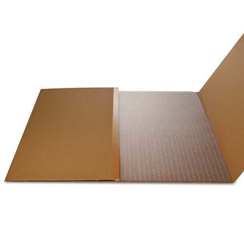 deflecto SuperMat Frequent Use Chair Mat Medium Pile Carpet Beveled 46 x 60 Clear