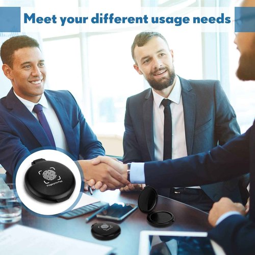 50 Pcs Fingerprint Ink Pad Black Finger Print Stamp Pad Mini Inkless Thumbprint Pads for Home Office Bank Identification Security ID Fingerprint Cards Law Enforcement Notary Supplies, 2.3 x 2 Inch