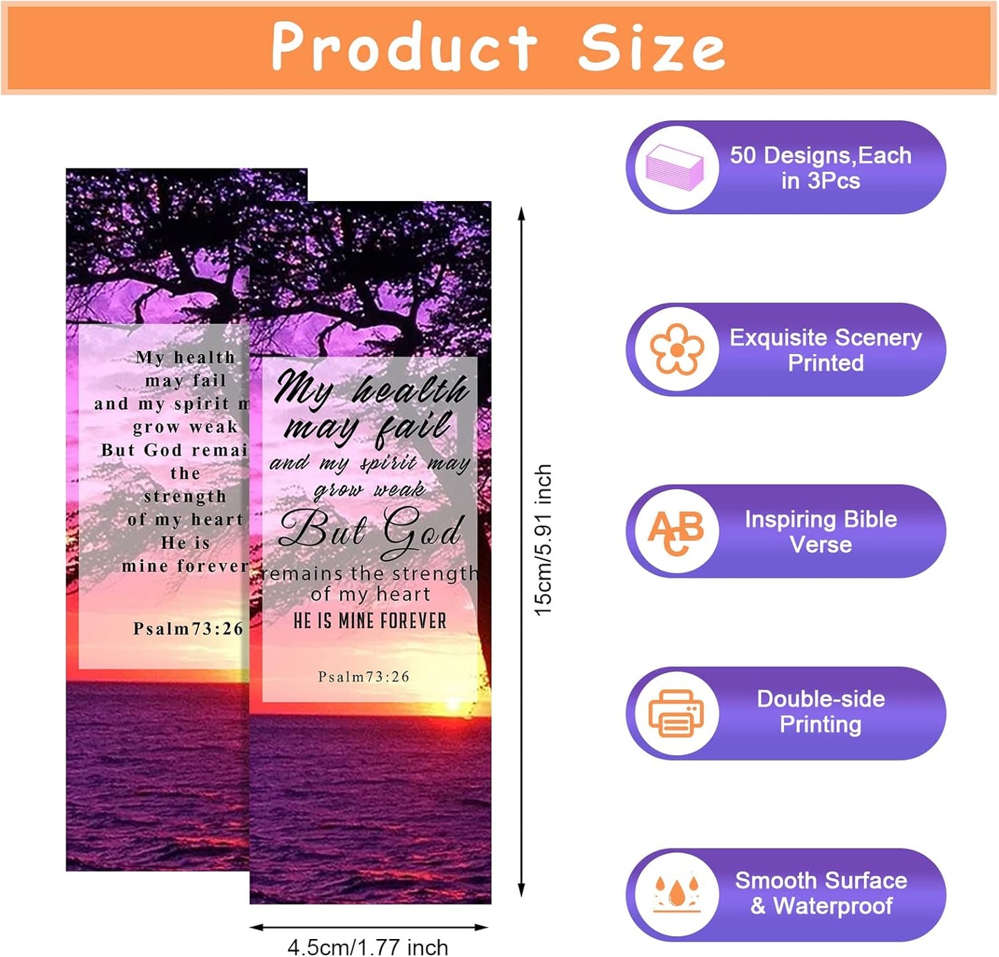 150Pcs Bible Verse Bookmarks - Double-Sided Inspirational Scripture Markers for Men & Women | Perfect Christian Gifts
