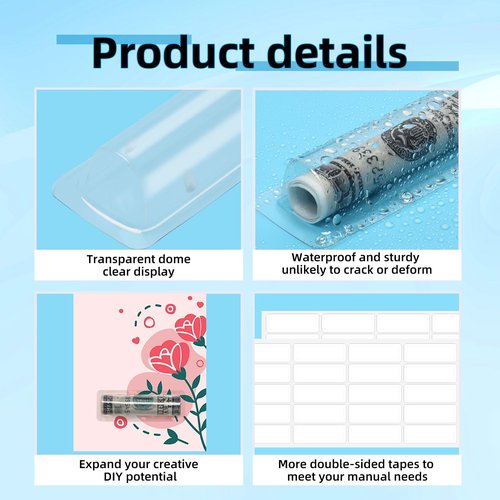 SBYURE 100 Pieces Clear Plastic Lip Balm Pouches Money Card Holder Money Cash Pouches with Adhesive for Cash, Gift Card, DIY Crafts (3.23"x1.14")
