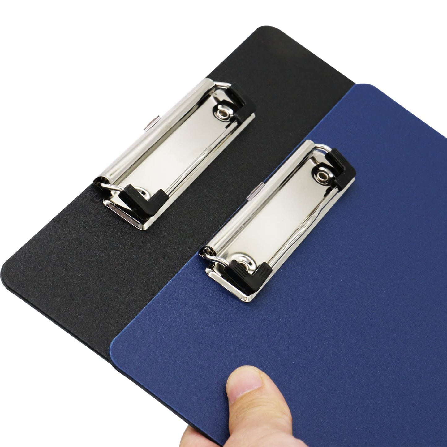 BOMEI PACK Plastic Clipboard, 6Pack Assorted Colors Office Clipboard, 12.5 x 9 Inch