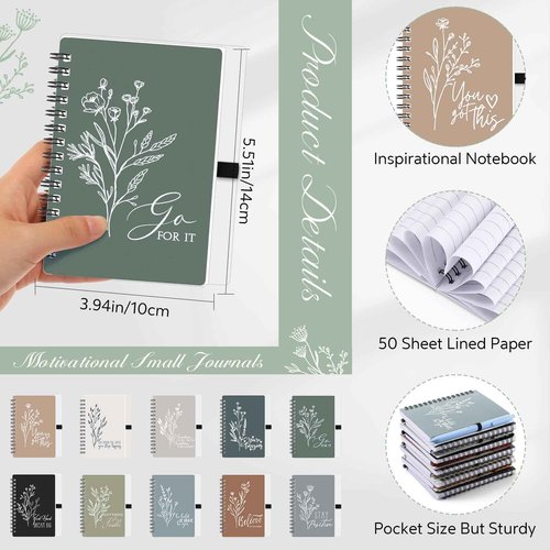 Tenceur 60 Set Employee Appreciation Gifts Bulk Inspirational Notebook Nurse Practitioner Week Motivational Pen Gifts for Coworker Nurse Rad Tech IEW Christmas (Classic Color)