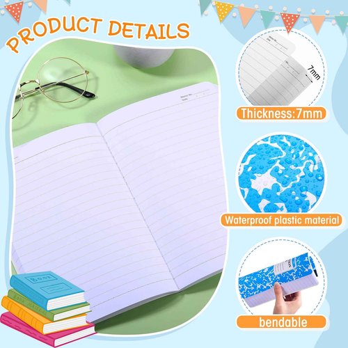 Fainne 50 Pack Composition Notebooks Bulk - 8.3" x 5.5" Colored Marble Cover Journal Books 200 Pages-100 Sheets A5 College Ruled Composition Note Books for Students Home School Office