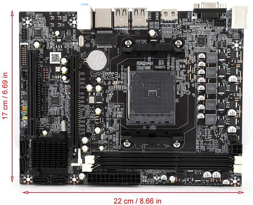 A88 AMD DDR3 Computer Motherboard - HDMI & VGA Support | FM2/FM2+ CPU Interface, 1333-2133MHz