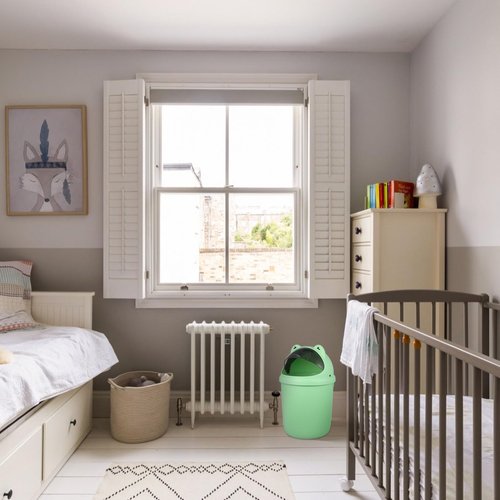 Alipis Cartoon Frog Trash Can Plastic Wastebasket Garbage Bin with Lid Garbage Can Rubbish Pail Toilet Paper Bucket for Bathroom Kitchen Office Dorm, 39.00X24.50X24.50CM, Light Green, 4946ZU213H