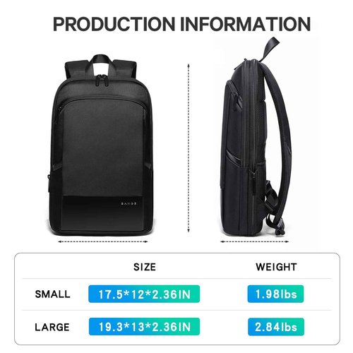 BANGE Women's Slim Laptop Backpack Fits For 15.6 Inch, Business Commuter backpack For Men, Work backpack Casual Daypack