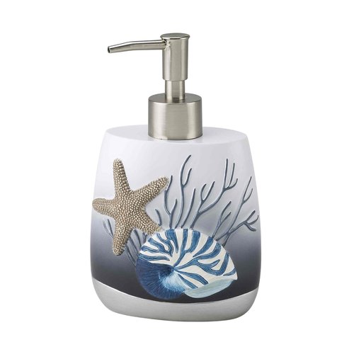 Avanti Linens - Waste Basket, Decorative Trash Can, Oceanscape Inspired Bathroom Decor (Blue Lagoon Collection)