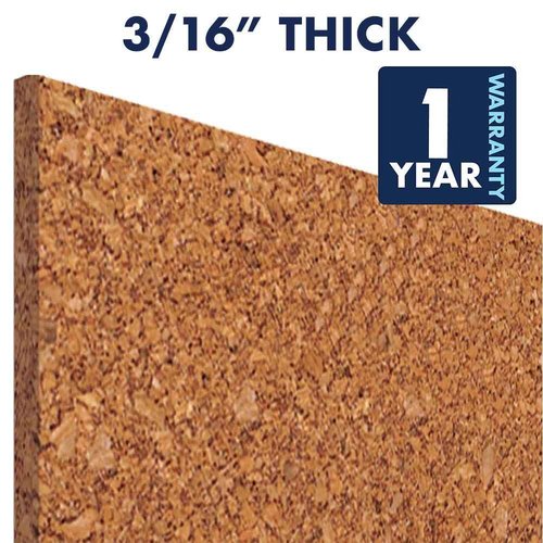 Quartet Cork Tiles, Bulletin Board Cork Panels 12" x 12" x 3/16", Natural, (102) (Pack of 24)