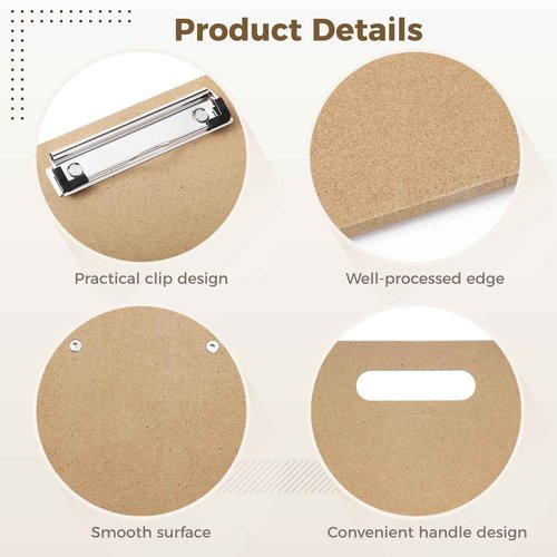 2PCS Extra Large Clipboards, 23’’ x 17’’ Clipboard, A3 Horizontal Wooden Clip Boards, Low Profile Clip Art Clipboard for Drawing, Sketching, Art Supplies, Landscape for Home Office