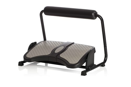SUN-FLEX Ergonomic Height Adjustable Office Footrest Under Desk at Work for Sitting and Standing,Intuitive Foot Stool and Leg Rest for Standing Desk (Black)