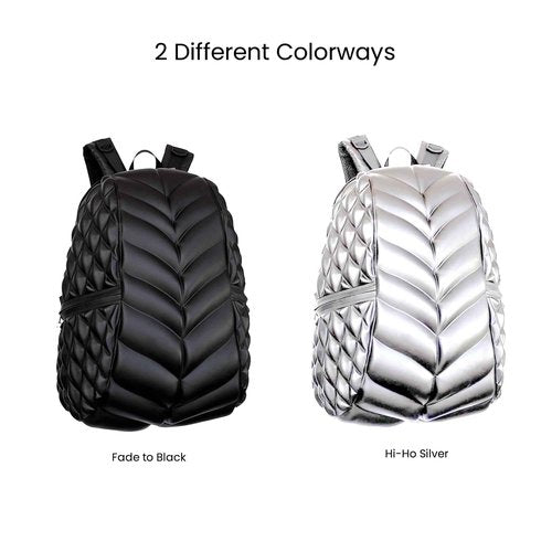 Madpax Scale Hi-Ho Silver Premium Lightweight 15" Laptop functional Durable Stylish Backpack Carry On Unisex Casual Travel Commuter Bag for Men & Women