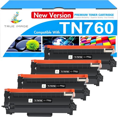 Brother TN760 Toner - High Yield Black Cartridge Compatible with MFC-L2710DW & HL-L2350DW